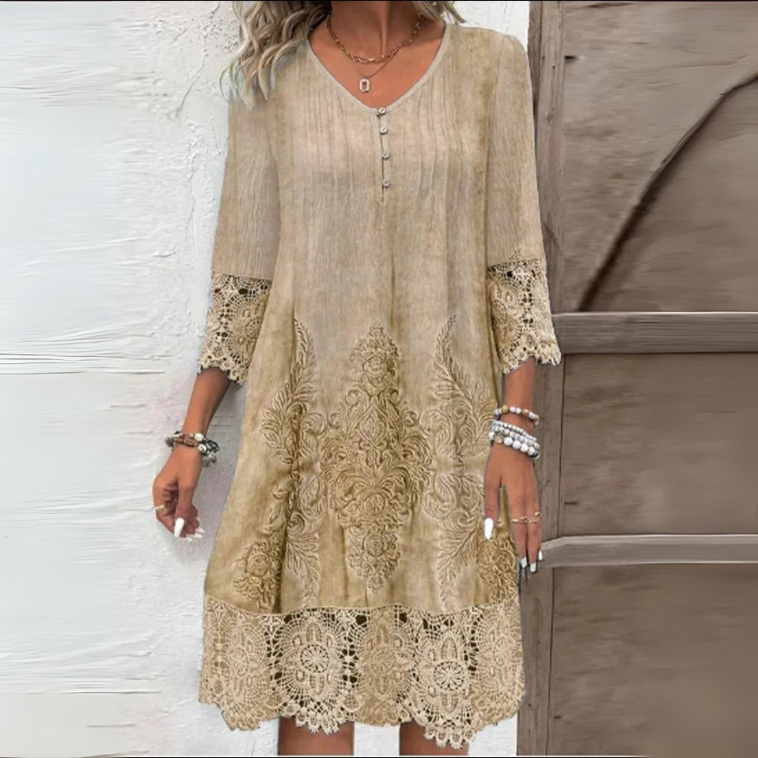 Ursule – Élégante Robe Bohème en Dentelle