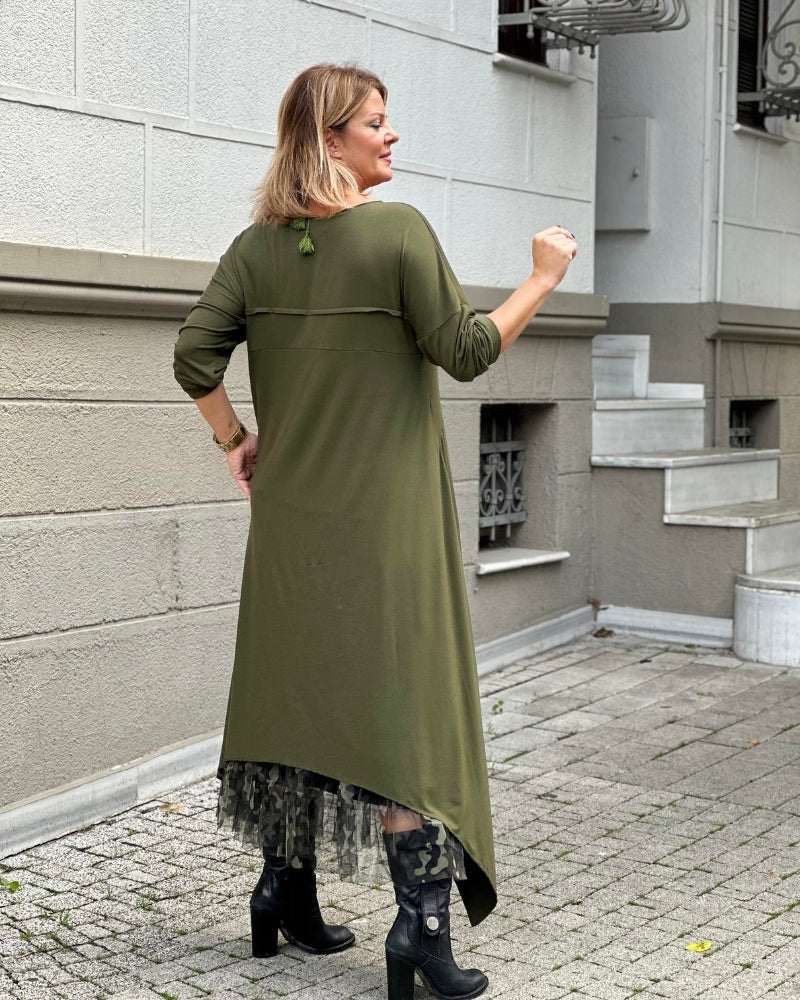 Tahlia – Élégante tunique robe à motif léopard