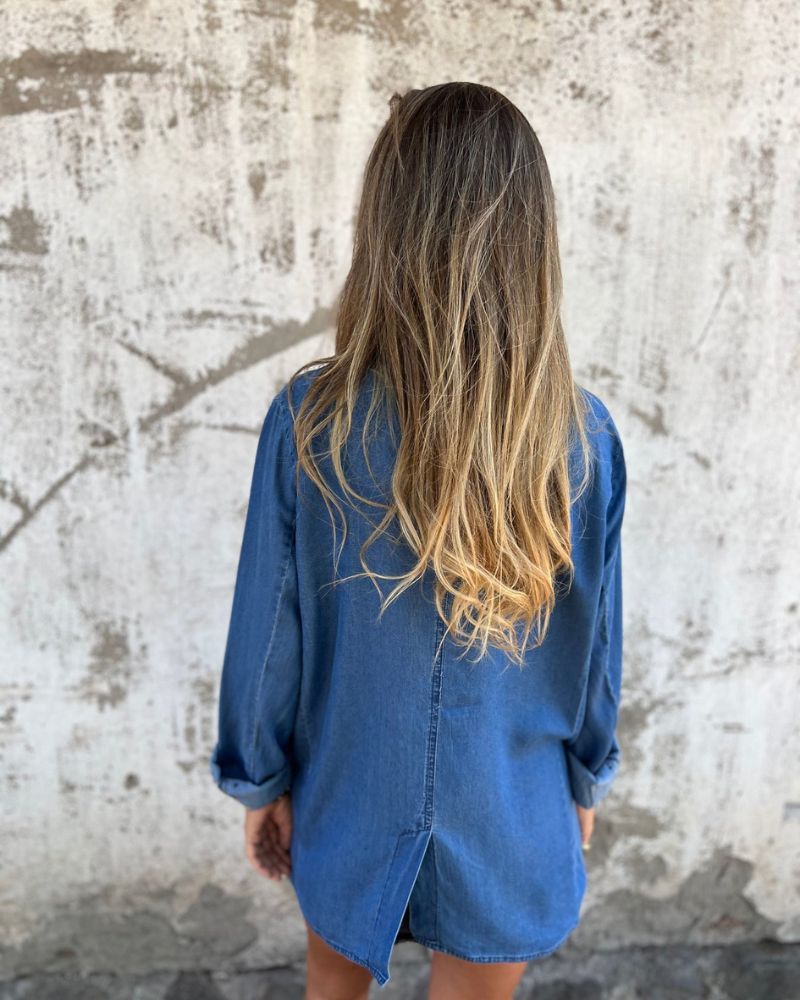 Iseult - Blazer en Denim Casual