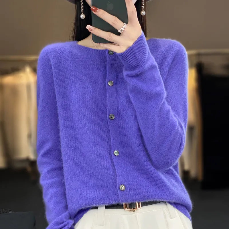 Sofia - Cardigan en laine artisanal et chaleureux
