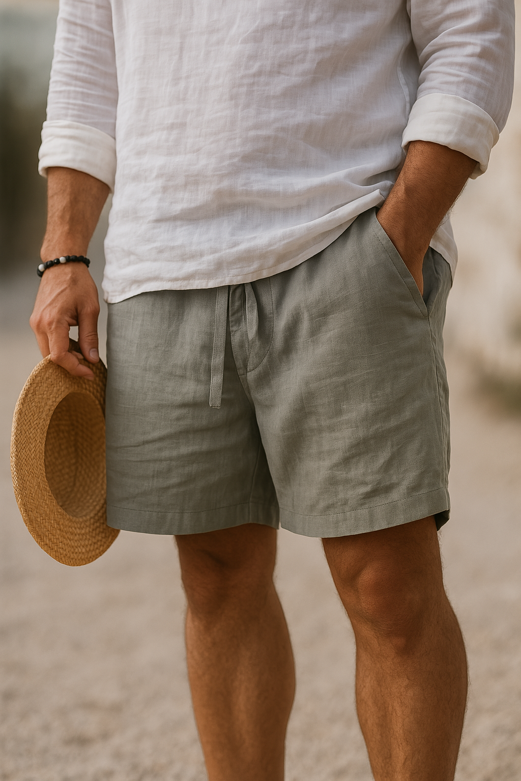 Vitoria™ | Short en lin élégant avec taille élastique