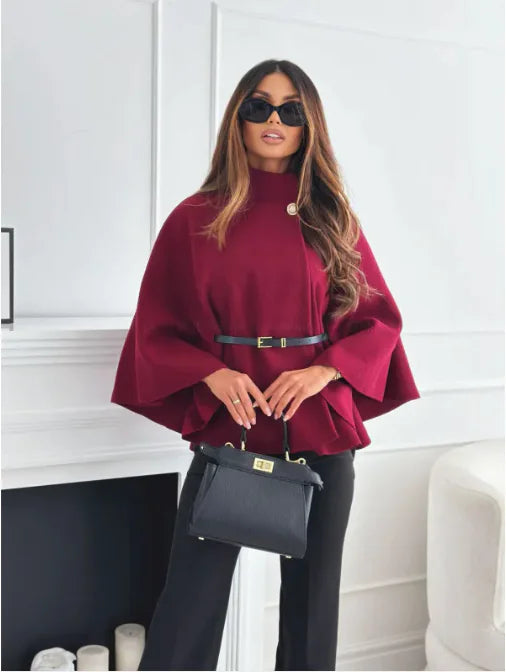 Cléa - Manteau en laine ceinturé