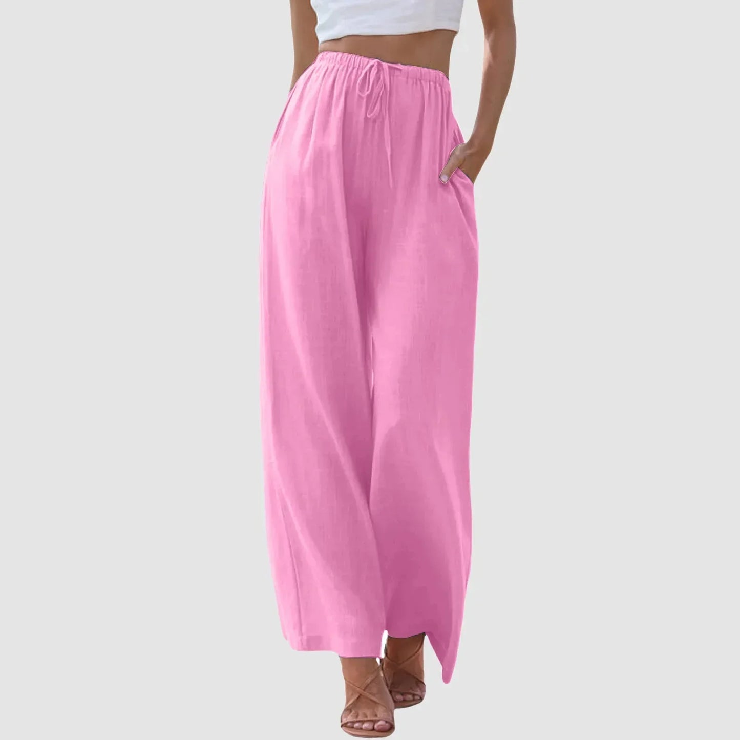 Vitoria™ | Pantalon Confort à Taille Haute et Jambes Larges