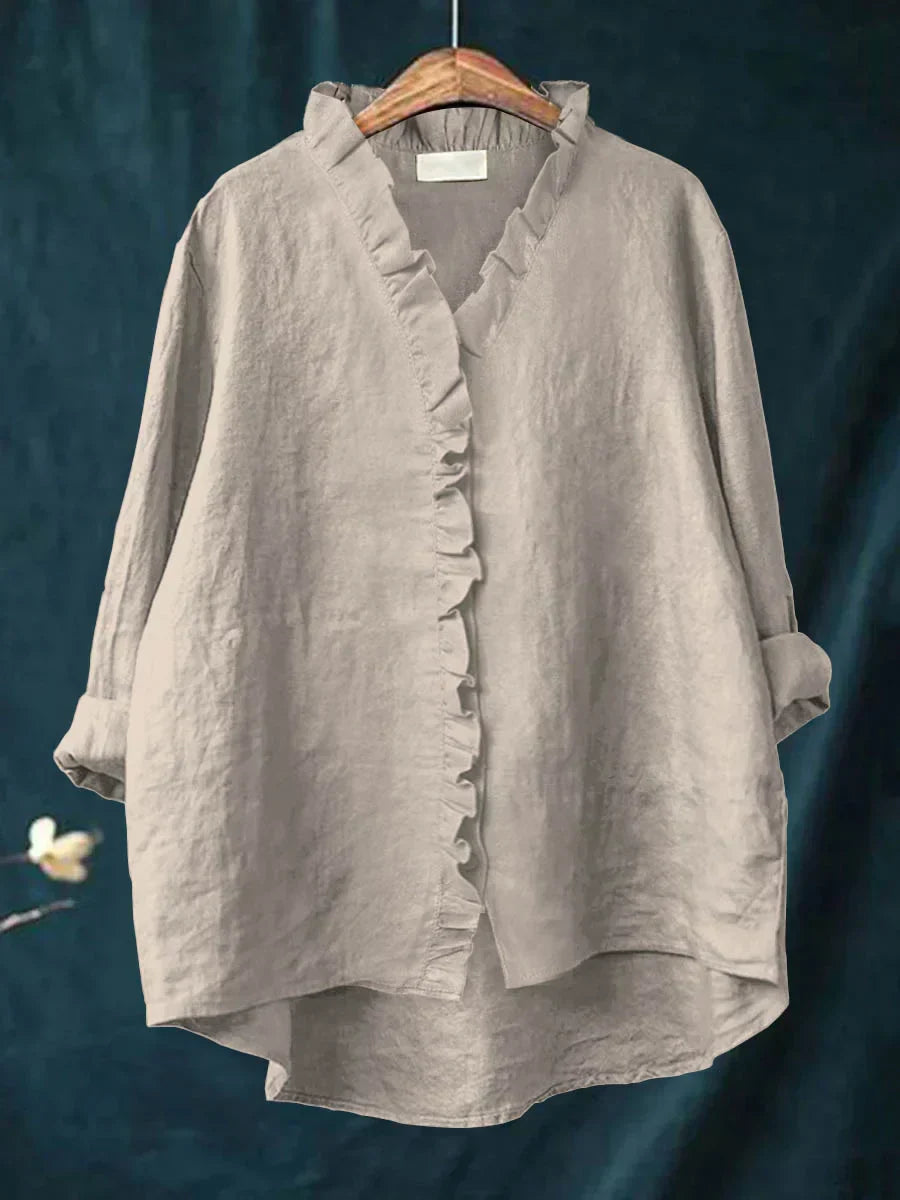 Valeska – Chemise légère en coton et lin" can be rewritten as:
"Valeska – Chemise aérienne en mélange de coton et lin