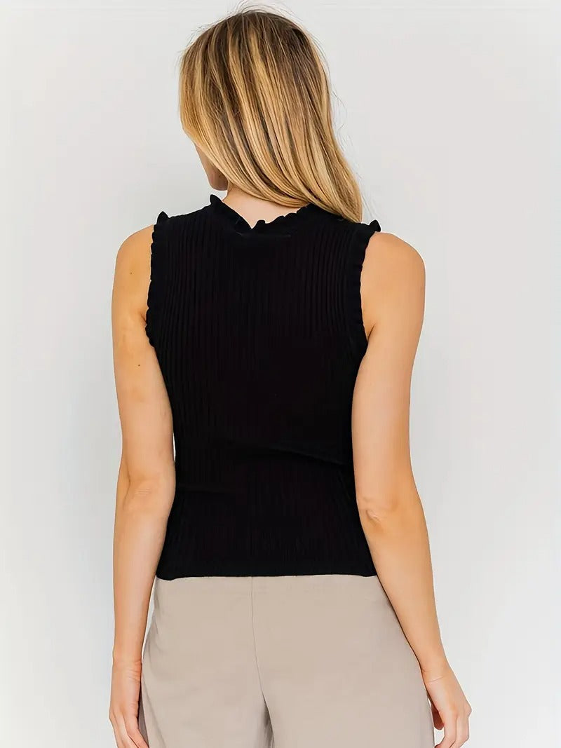 Césarine – Blouse à volants brillants pour femmes