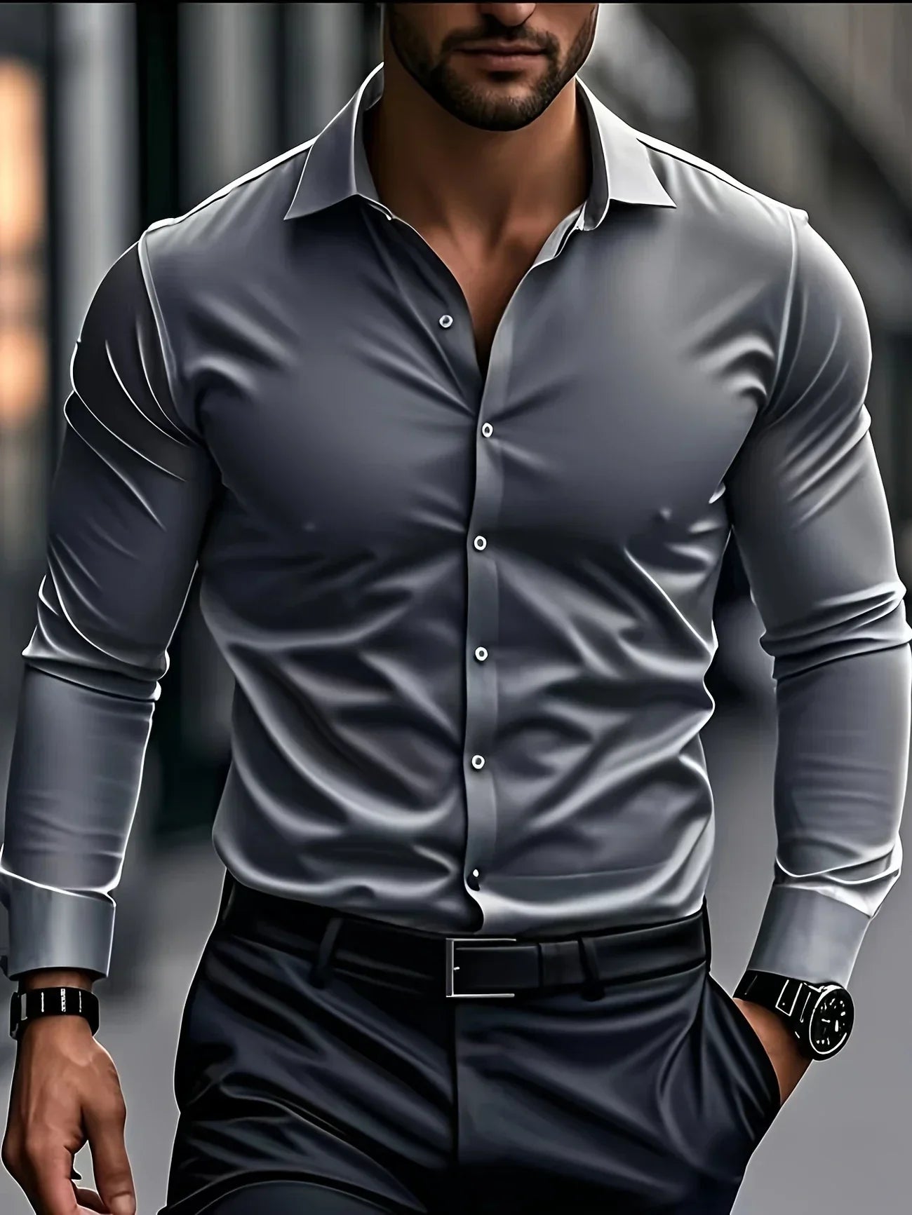 Vitoria™ | Chemise Longue Élégante à Boutons