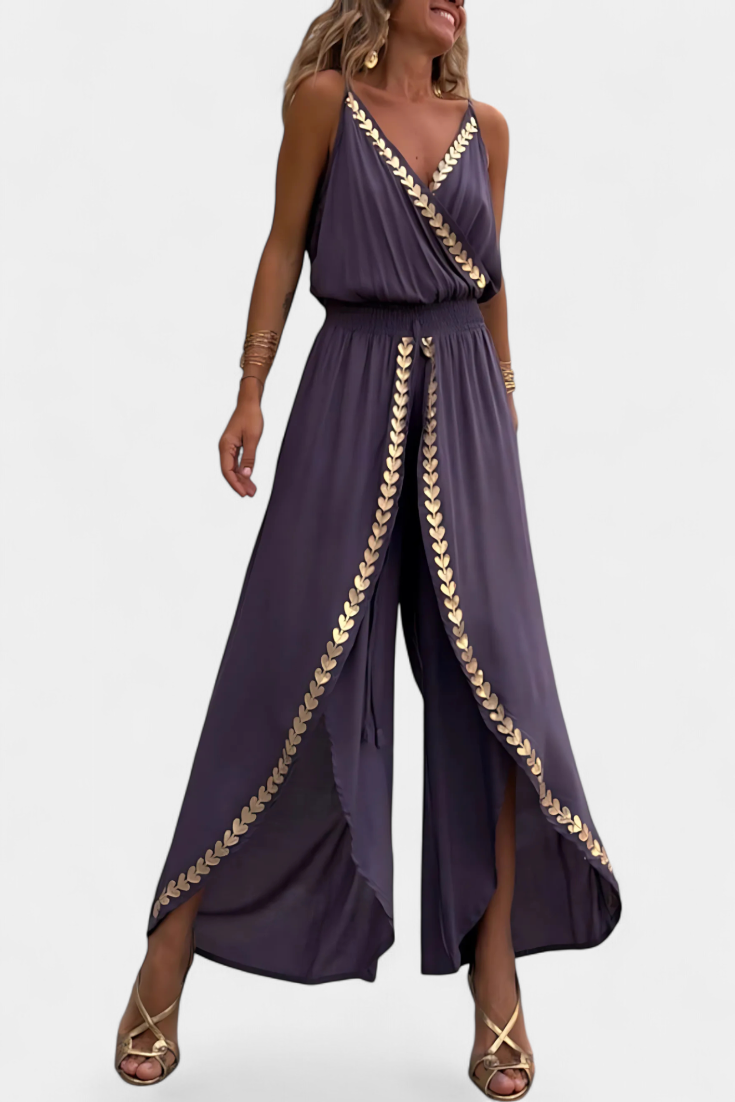 Ambreline – Monokini avec accents dorés