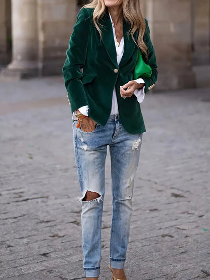 Nessa - Blazer Chic en Velours
