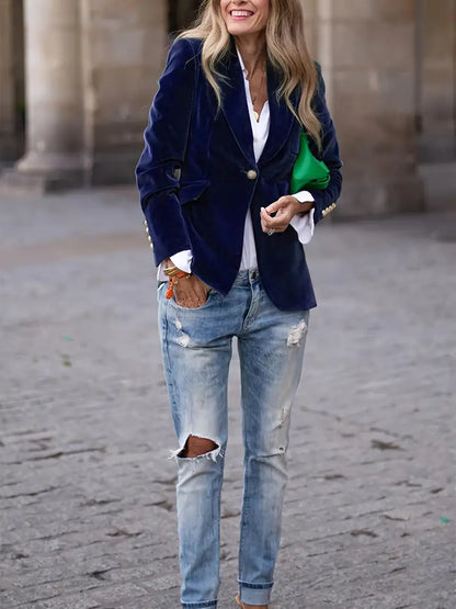 Nessa - Blazer Chic en Velours