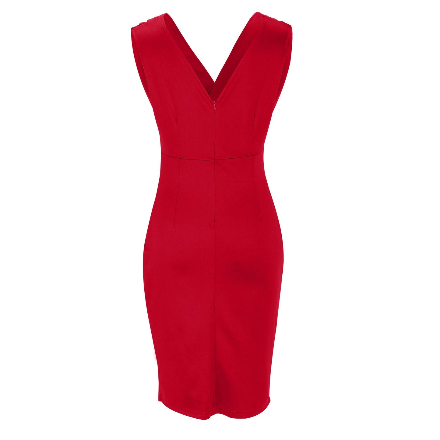 Floria – Robe cintrée à décolleté en V et fente