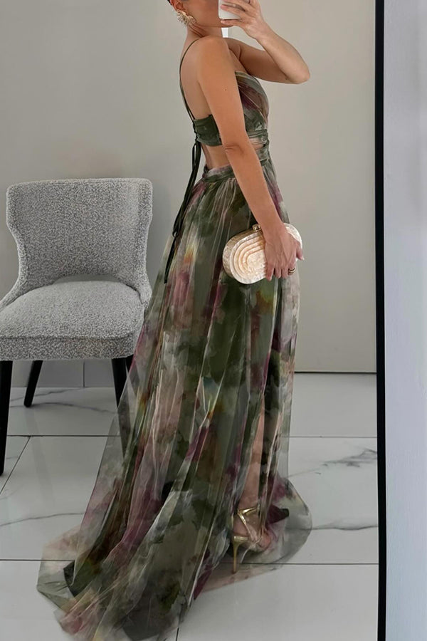 Eulalie – Élégante robe longue avec lacets