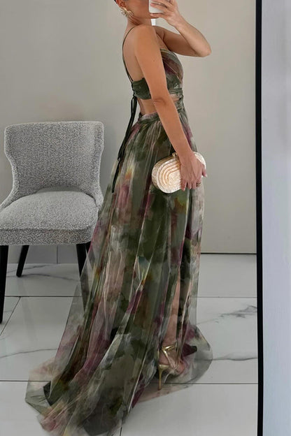 Eulalie – Élégante robe longue avec lacets