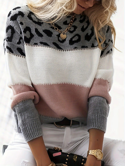 Ludivine - Pull Tendance Léopard Confortable