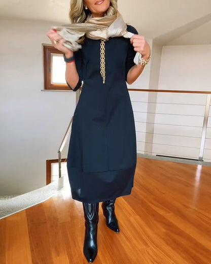 Denise - Élégante robe d'automne avec poches