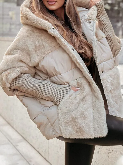 Evelyne - Veste d'hiver colorée avec capuche