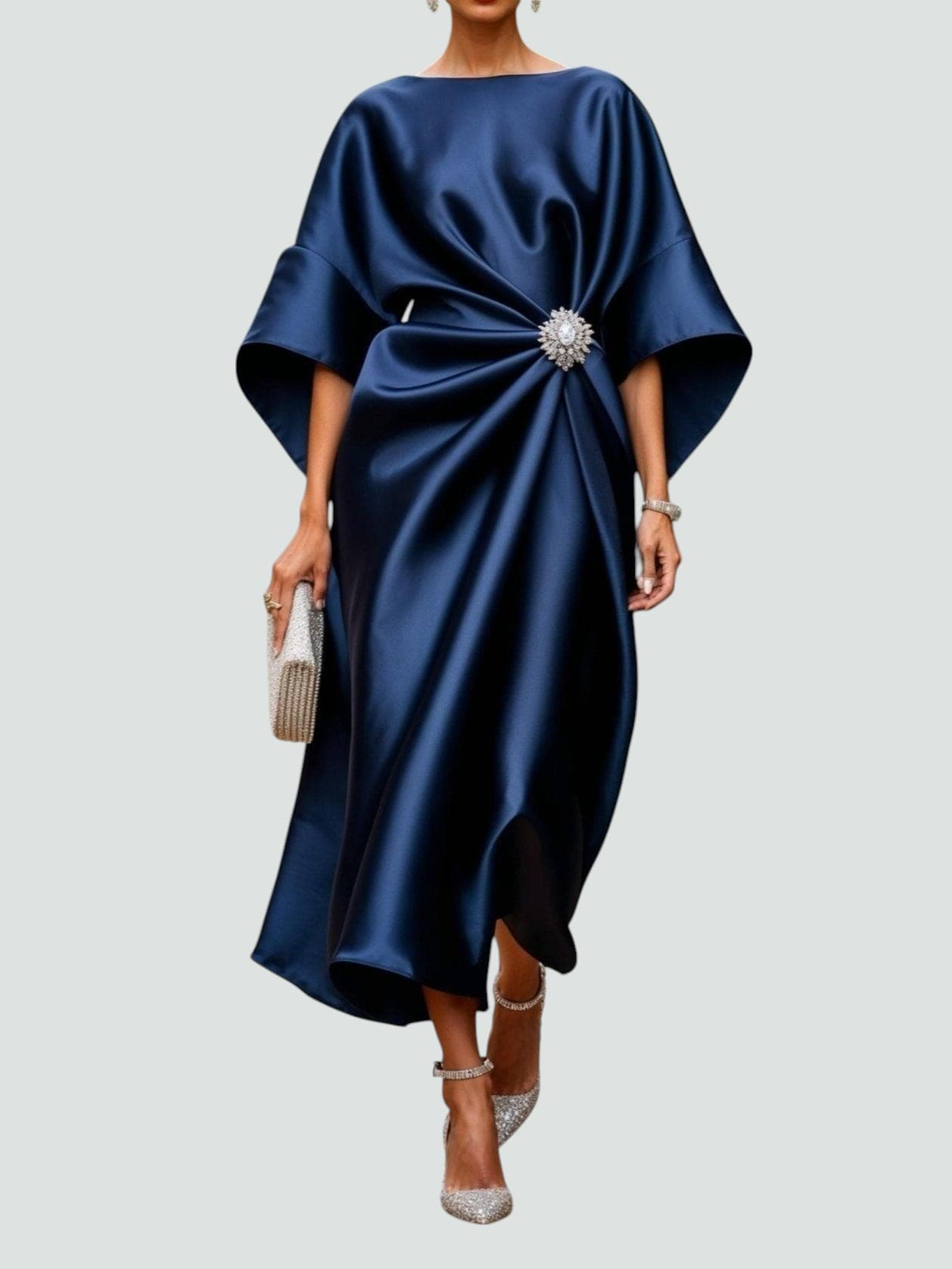 Albertine – Élégante robe longue en satin