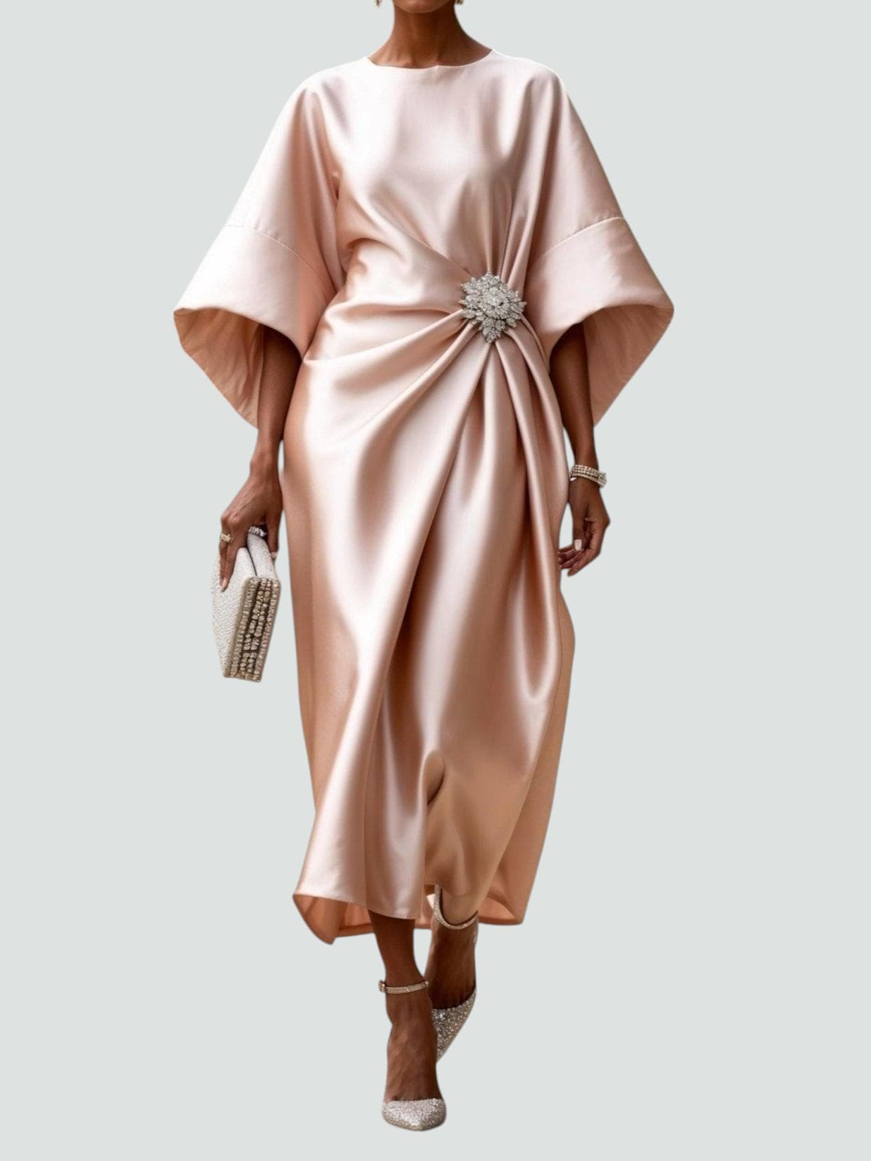 Albertine – Élégante robe longue en satin