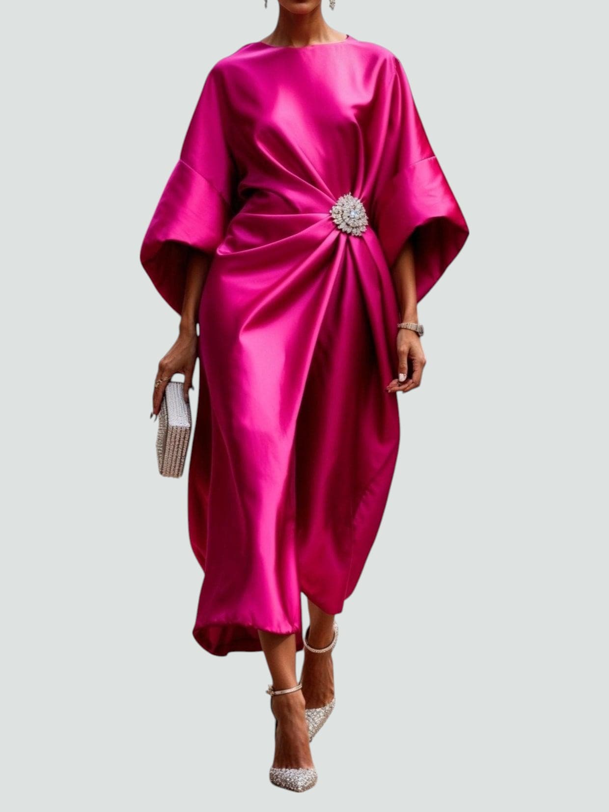 Albertine – Élégante robe longue en satin