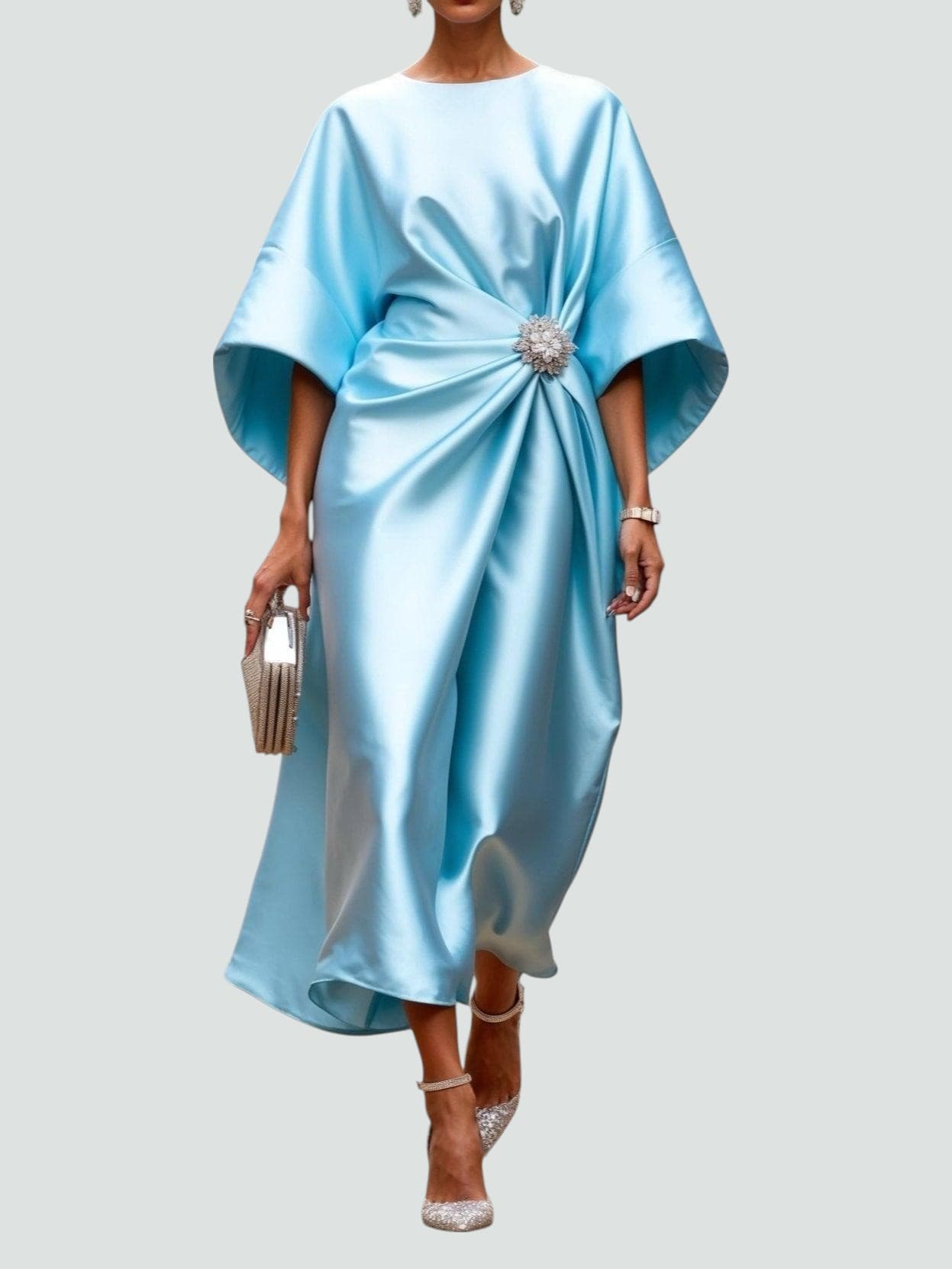 Albertine – Élégante robe longue en satin