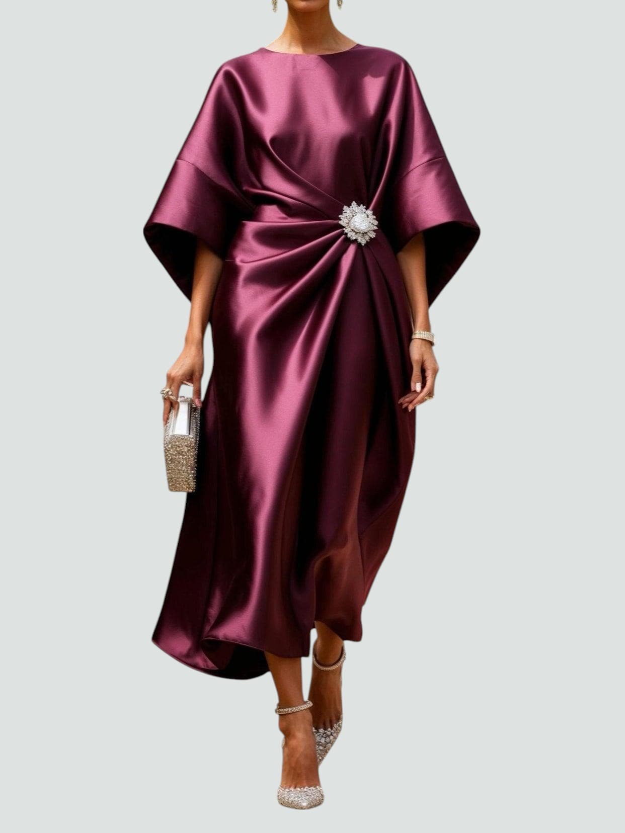 Albertine – Élégante robe longue en satin