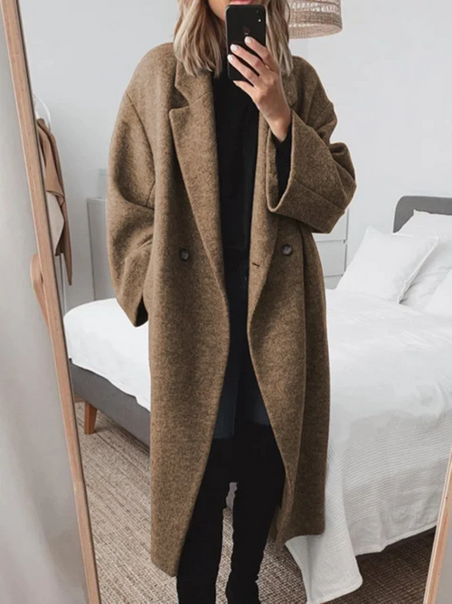 Julie - Élégant Manteau Long et Confortable