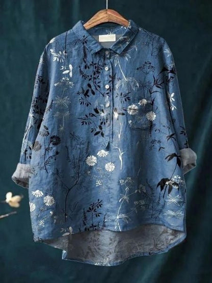 Gwladys – Élégante blouse fluide à motif floral
