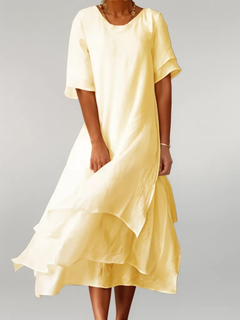 Isilde – Élégante robe longue en coton