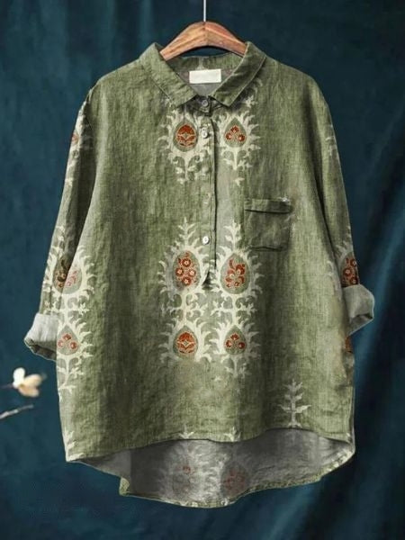 Gwladys – Élégante blouse fluide à motif floral