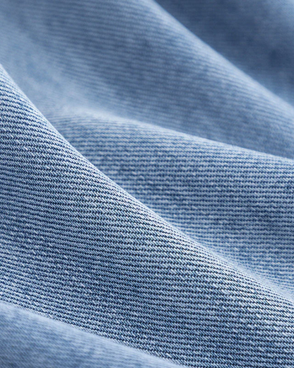 Léocadie – Élégant manteau en denim et daim