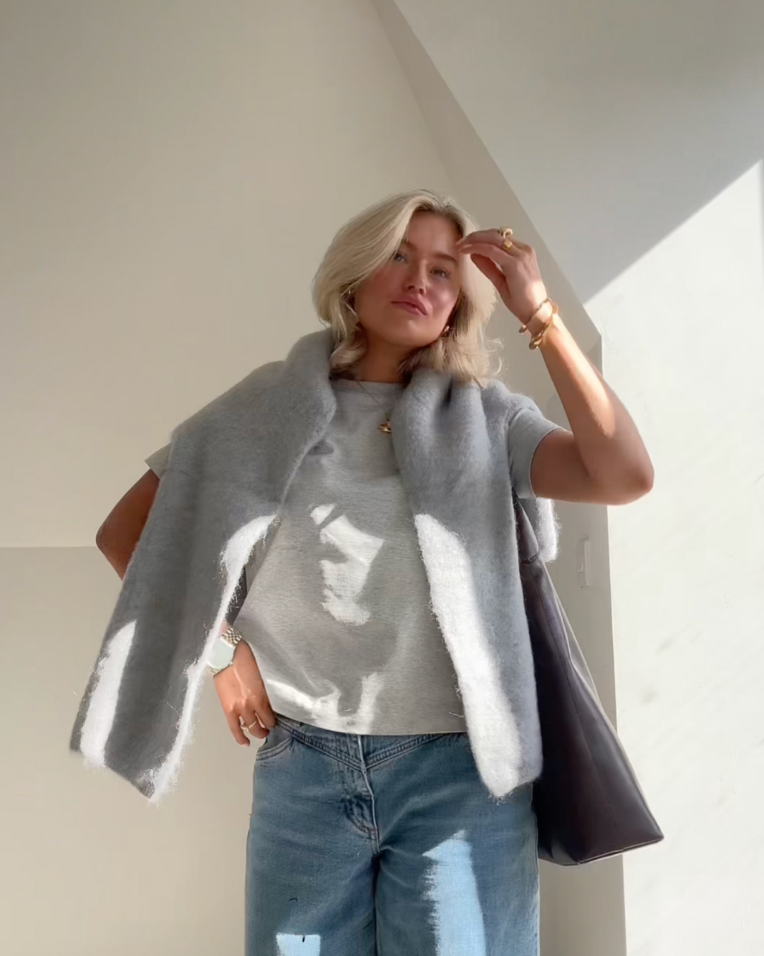 Anastasie - Pull en mélange de mohair à col rond
