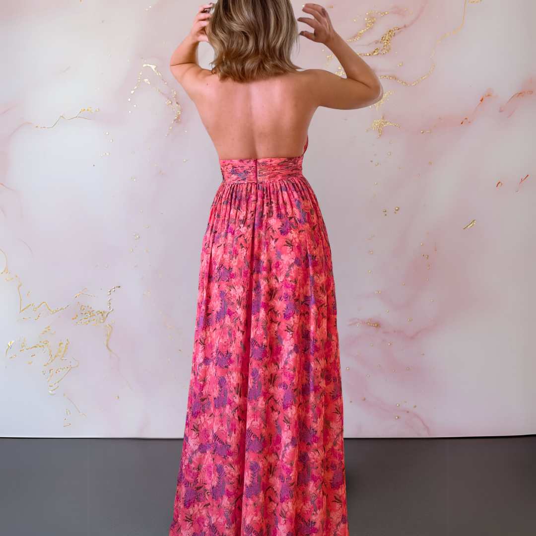 Wivine – Élégante Robe Longue à Fleurs