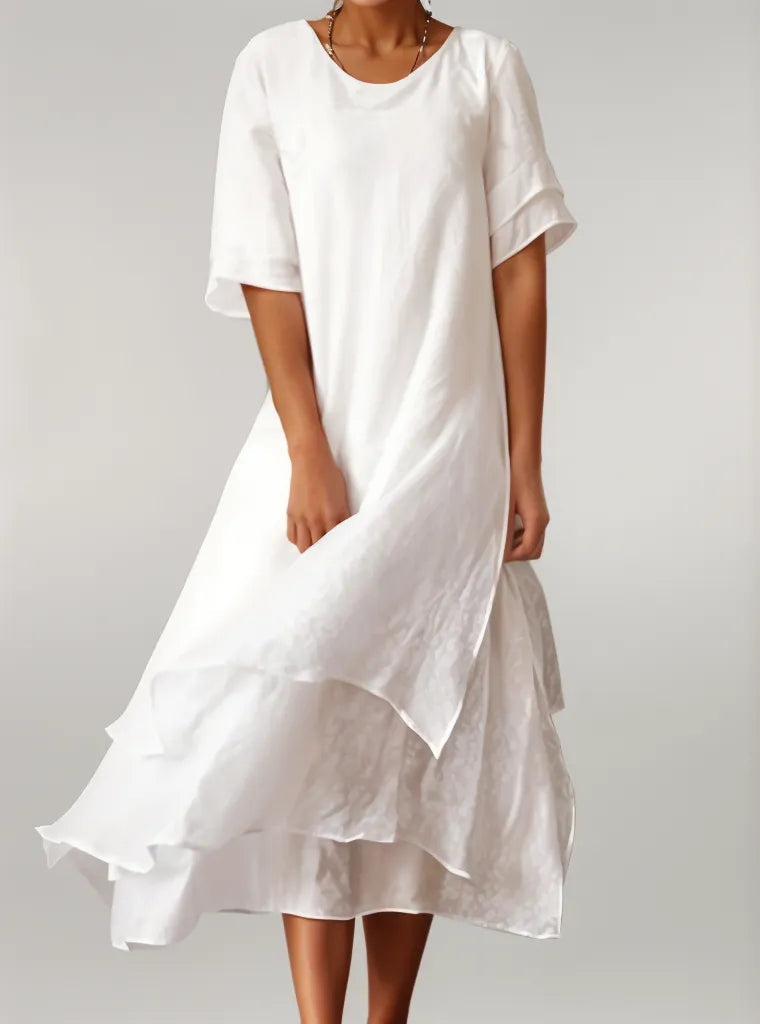 Isilde – Élégante robe longue en coton
