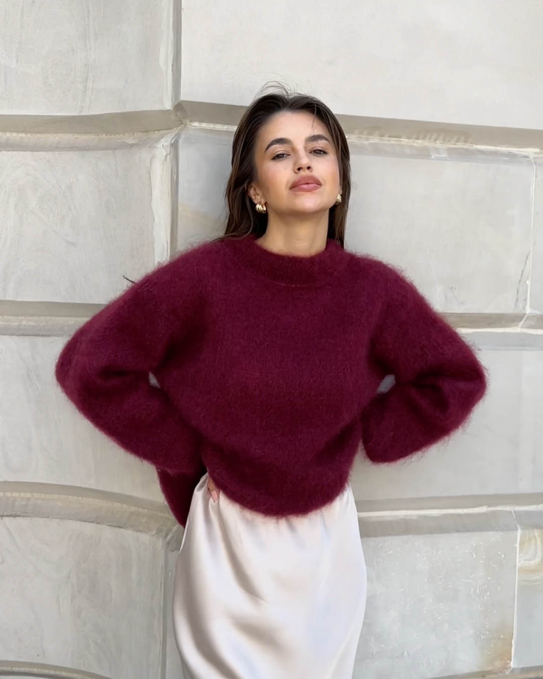 Anastasie - Pull en mélange de mohair à col rond