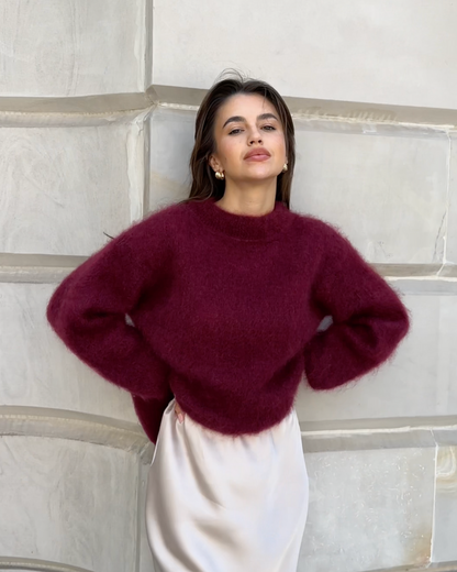 Anastasie - Pull en mélange de mohair à col rond