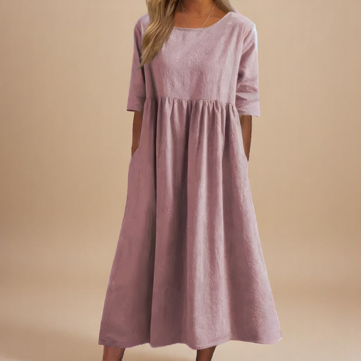 Véronique – Robe en coton élégante et flatteuse