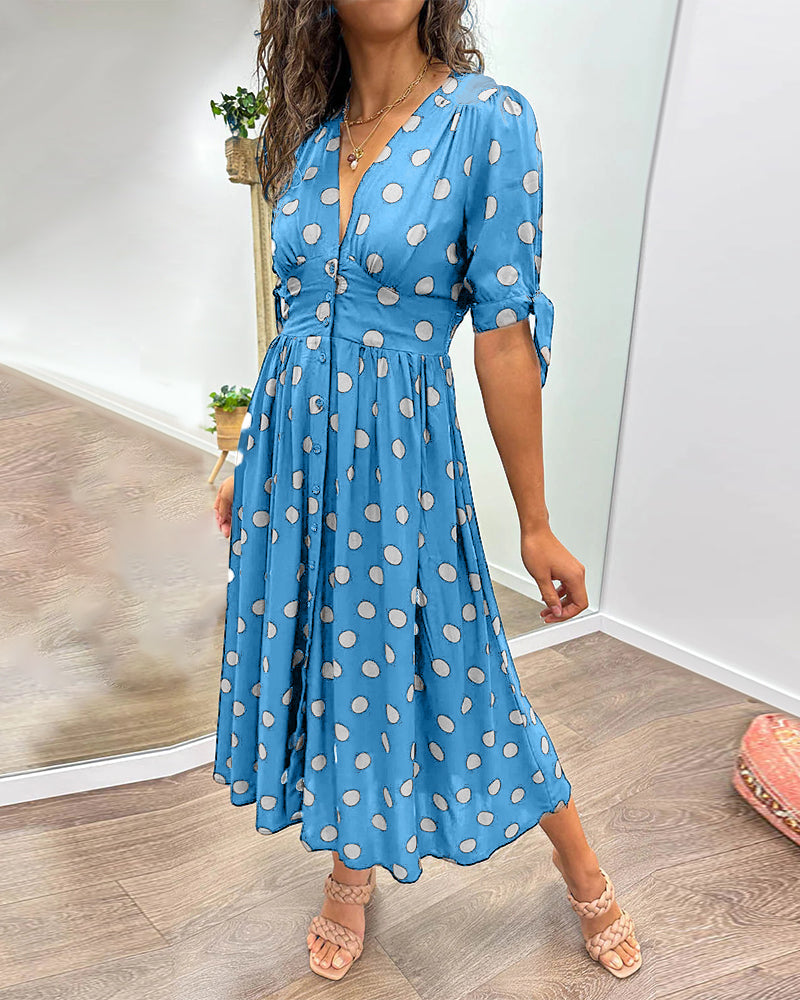 Clemencia – Élégante robe à pois