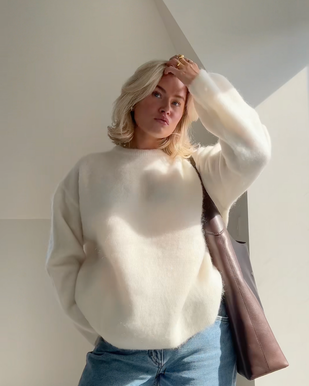 Anastasie - Pull en mélange de mohair à col rond