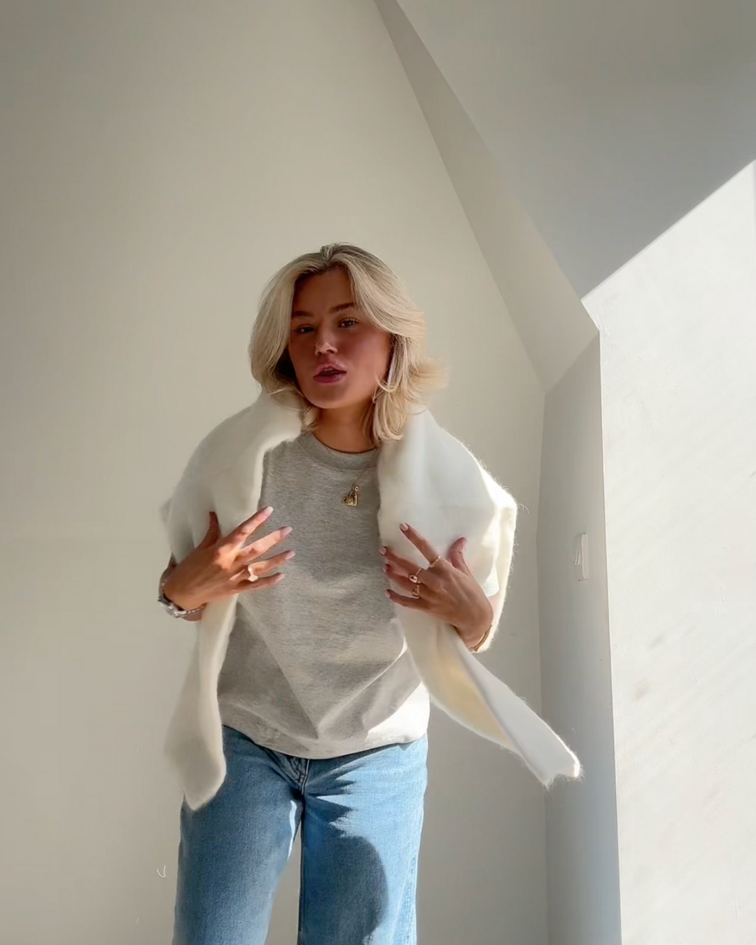 Anastasie - Pull en mélange de mohair à col rond