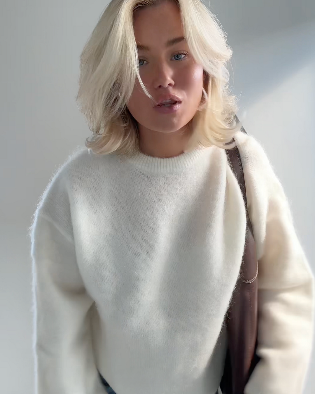 Anastasie - Pull en mélange de mohair à col rond