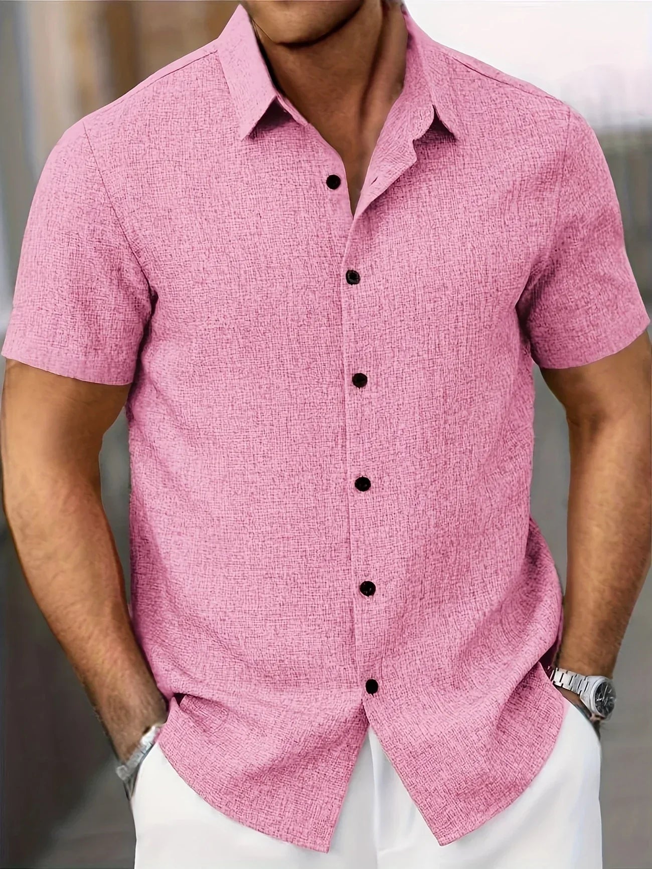 Vitoria™ | Chemise légère à manches courtes en lin mélangé