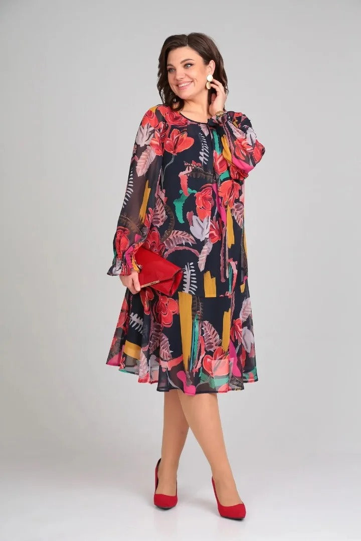 Francine - Élégante Robe Fleurie à la Mode