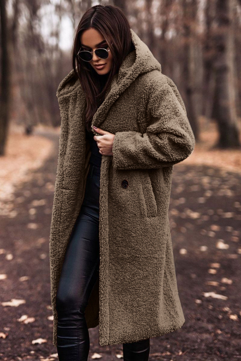 Astrid - Chic Wool Hooded Coat