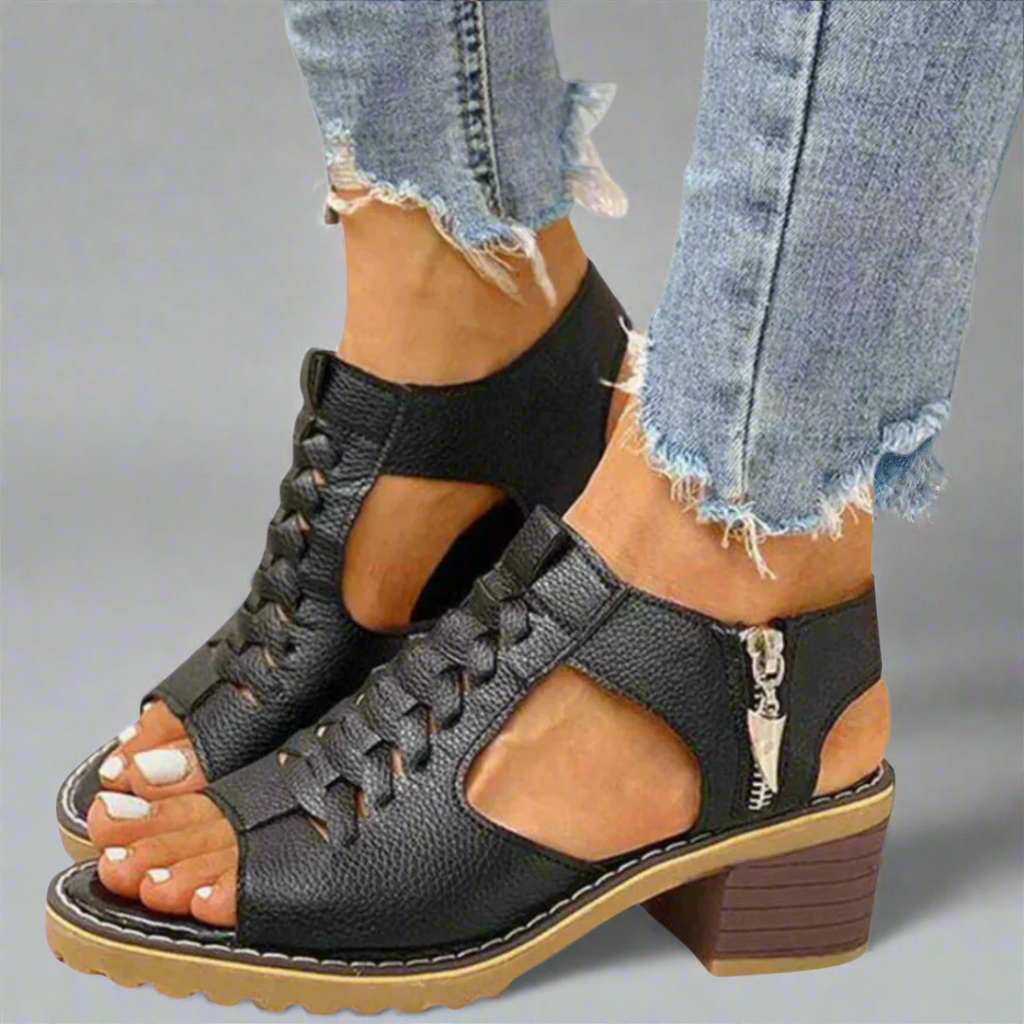 Hestia - Sandales Orthopédiques à Talon Haut Confort Premium