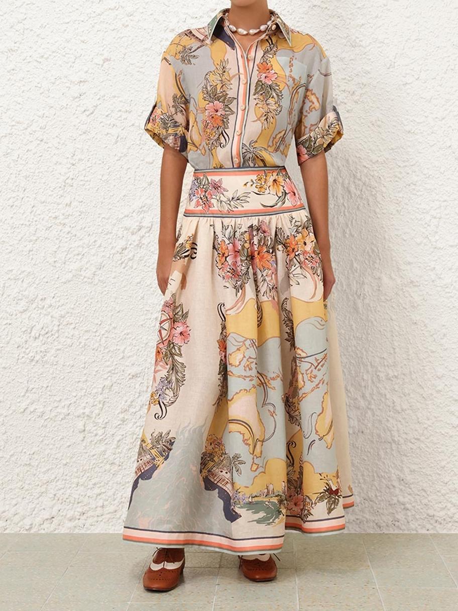 Ondina – Jupe trapèze vintage à taille ample