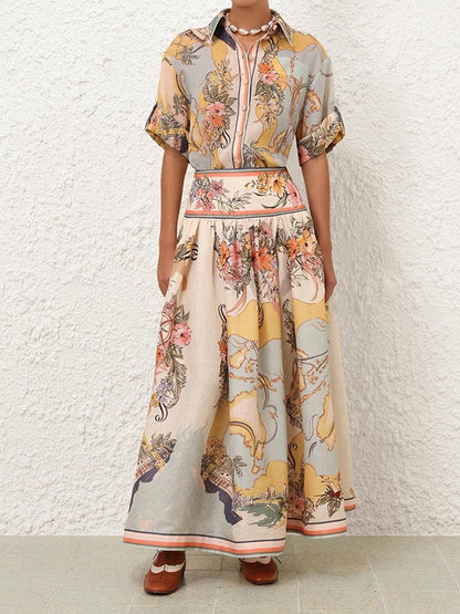 Ondina – Jupe trapèze vintage à taille ample