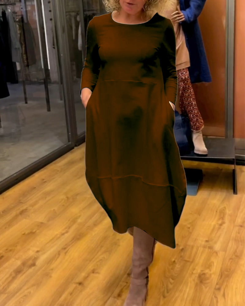Andrée - Élégante robe midi avec poches