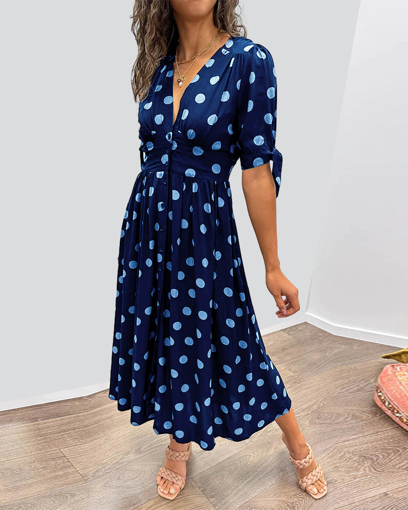 Clemencia – Élégante robe à pois