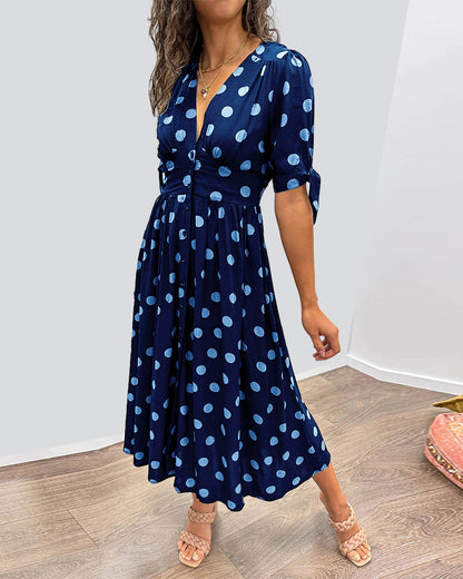 Clemencia – Élégante robe à pois