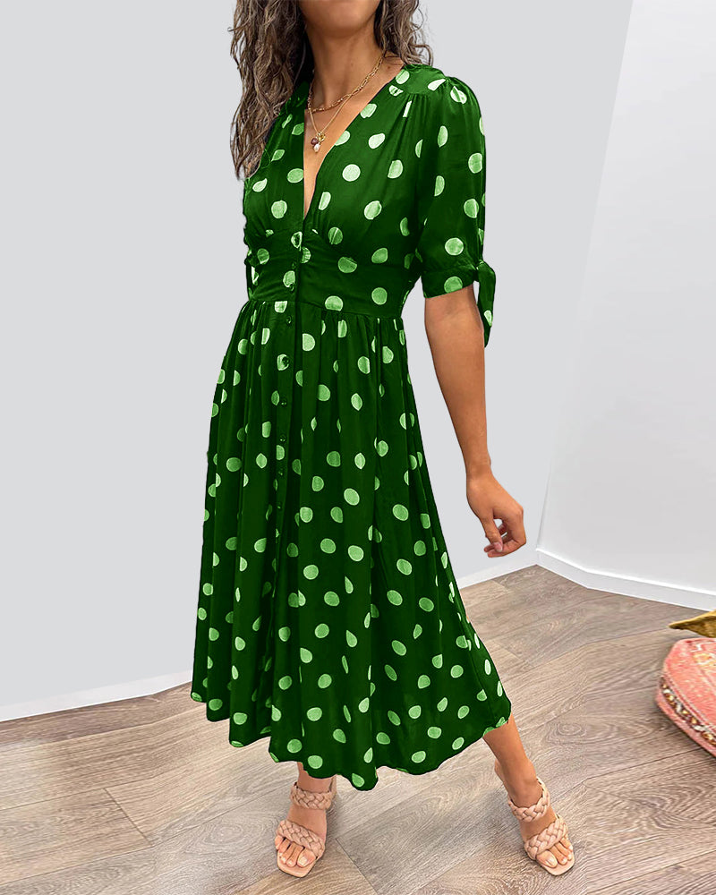 Clemencia – Élégante robe à pois