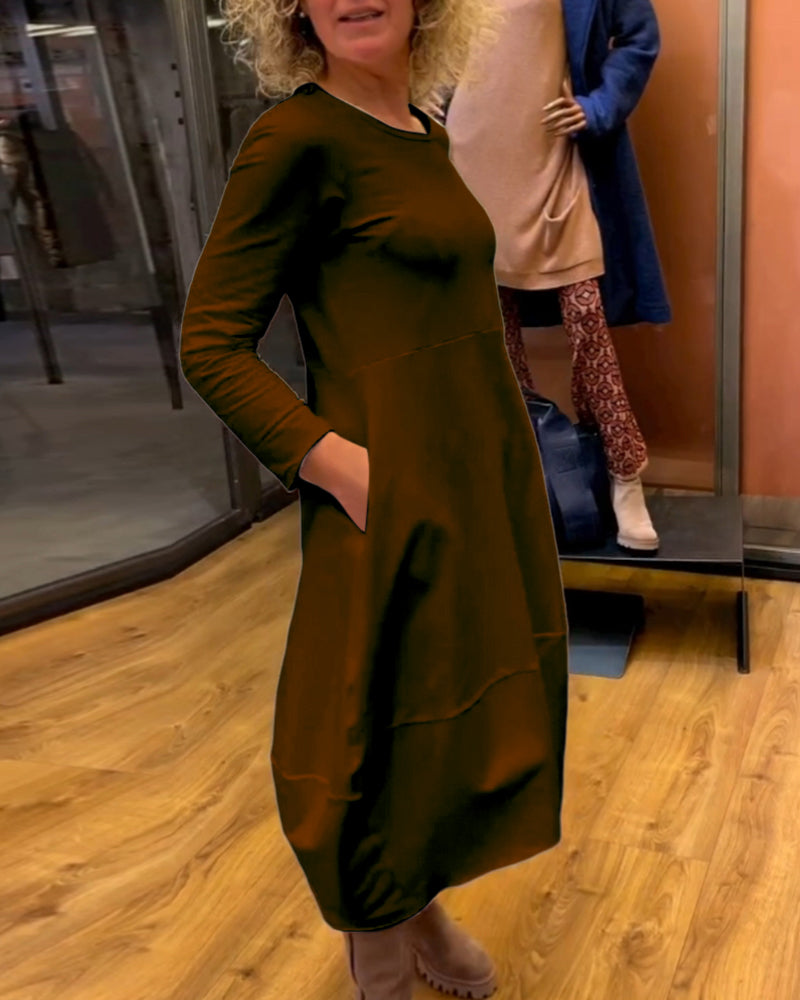 Andrée - Élégante robe midi avec poches